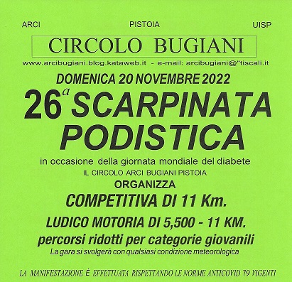 giornata del diabete. SI CORRE LA 26ESIMA SCARPINATA PODISTICA