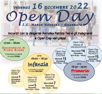 quarrata. OPEN DAY ALLA “MARIO NANNINI” DI VIGNOLE