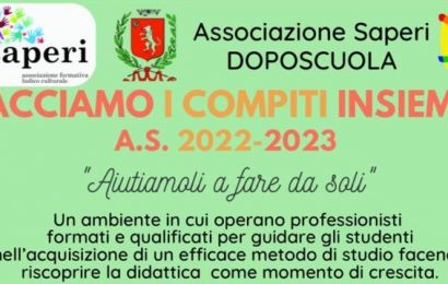 montemurlo. È PARTITO IL DOPOSCUOLA “FACCIAMO I COMPITI INSIEME!”