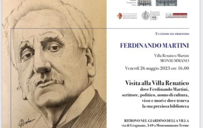 VENERDÌ 26 MAGGIO UN INCONTRO DEDICATO ALLA FIGURA DI FERDINANDO MARTINI