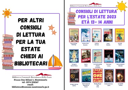 BIBLIOTECA COMUNALE DELLA FONTE, CONSIGLI DI LETTURA PER RAGAZZI DAI 6 AI 14 ANNI