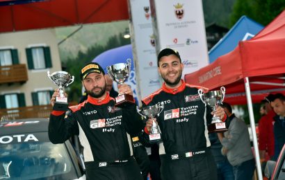 LION MOTOR EVENTS SUL PODIO DEL RALLYE SAN MARTINO DI CASTROZZA CON I PISTOIESI PAPERINI-FRUINI