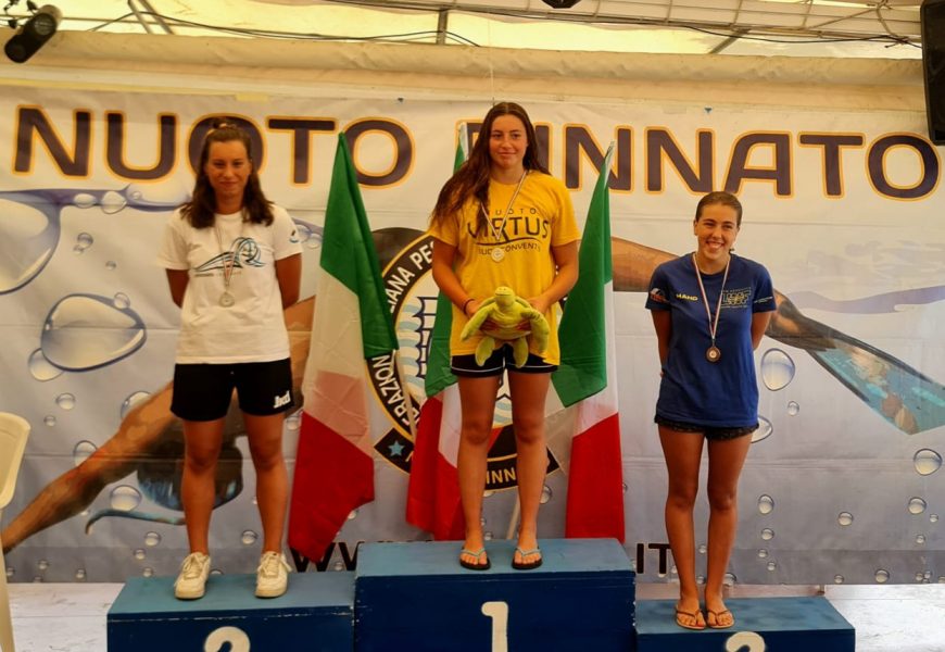 LA PRATESE MATILDE DEL GRECO È CAMPIONESSA ITALIANA CAT. JUNIORES NELLA 3 KM PINNE