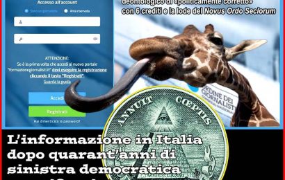 stampa. BOCCA APERTA MA SOLO PER GIRAFFARE