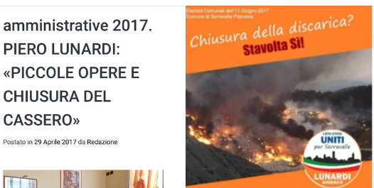 serravalle. LUNARDI VOLEVA CHIUDERE LA DISCARICA, MA L’ATTIVITÀ DELL’IMPIANTO SI PROLUNGHERÀ FINO AL 2033