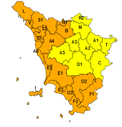 maltempo. CODICE ARANCIONE PER PIOGGIA E TEMPORALI