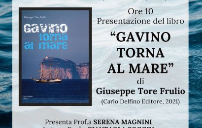 GAVINO TORNA AL MARE, ALLA BIBLIOTECA “DELLA FONTE” IL LIBRO DI TORE FRULIO