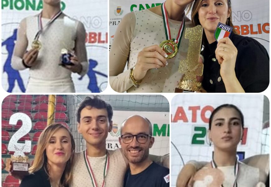 A PRATO IL GOTHA DEL PATTINAGGIO ARTISTICO PER I CAMPIONATI ITALIANI. FESTA PRIMAVERA PRATO: QUATTRO MEDAGLIE. COCCHI CAMPIONESSA NEI SENIORES