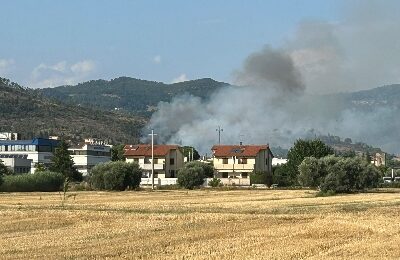 incendio di galceti. PROSEGUIRANNO TUTTO IL GIORNO LE OPERAZIONI DI BONIFICA