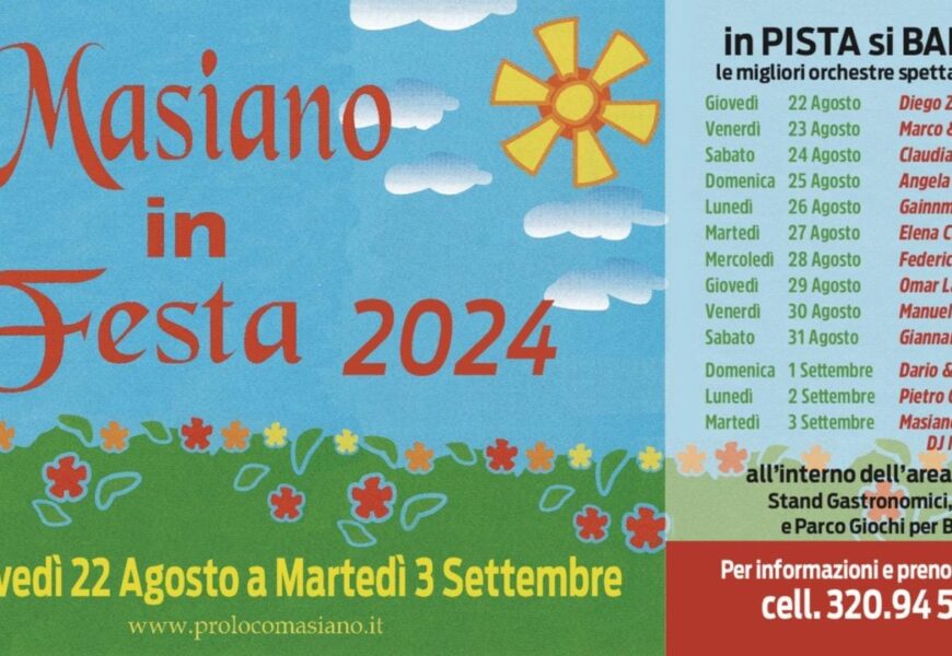 “MASIANO IN FESTA 2024”, LE MODIFICHE ALLA VIABILITÀ