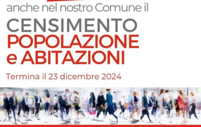 quarrata. CENSIMENTO PERMANENTE DELLA POPOLAZIONE ISTAT 2024, AL VIA DAL 7 OTTOBRE