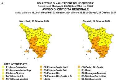 maltempo. CODICE ARANCIONE SU ARCIPELAGO E ZONE CENTROMERIDIONALI DELLA REGIONE