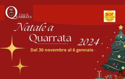 PRESENTATO IL CALENDARIO DI EVENTI “NATALE 2024 A QUARRATA”