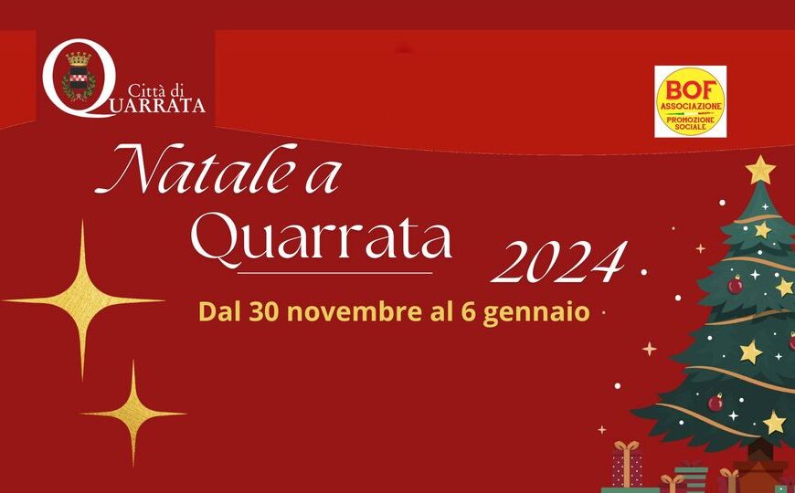 PRESENTATO IL CALENDARIO DI EVENTI “NATALE 2024 A QUARRATA”