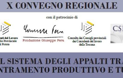 VENERDÌ 13 DICEMBRE CONVEGNO SU “IL SISTEMA DEGLI APPALTI TRA DECENTRAMENTO PRODUTTIVO E TUTELE”