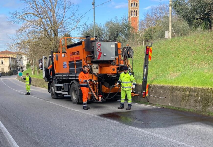 montemurlo. MANUTENZIONI STRADALI “FUORI STAGIONE” PER GARANTIRE LA SICUREZZA DELLE STRADE DOPO IL MALTEMPO